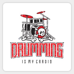 Drumming Is My Cardio Drum Set Drummer Player Sticker